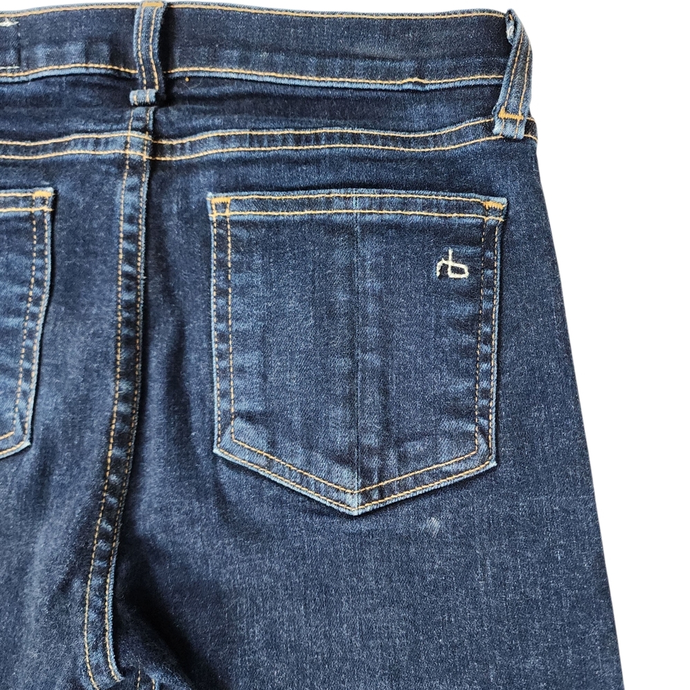rag & bone High Rise Skinny Dark Wash Fitted Stretch Denim Jeans Size 26x29.5 - Picture 11 of 14